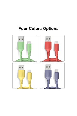 Hombey Yeşil Tip-c Hızlı Şarj Kablosu 3a, Dayanıklı Bakır Çekirdekli, Usb-a'dan Type-c'ye, 1 Metre Uzunluk