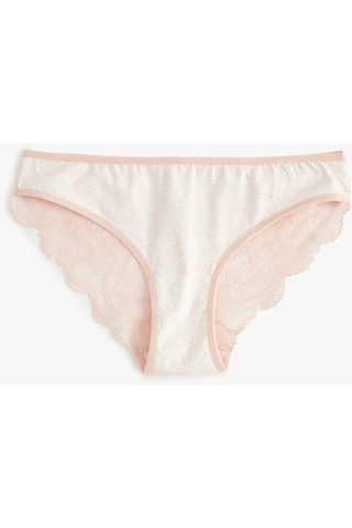 Koton Brazilian Külot Dantelli Pamuklu Pembe 4slk30022mk Gül