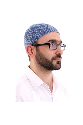 Kışlık Yün Takke - Mavi (554322612)