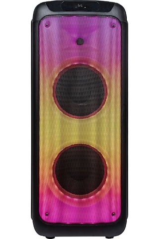 Hepu Hp 943 Taşınabilir Şarjlı Bluetooth Parti Hoparlörü 2 10 İnc Woofer 80 W Rms Extra Bass Karaoke Mikrafon