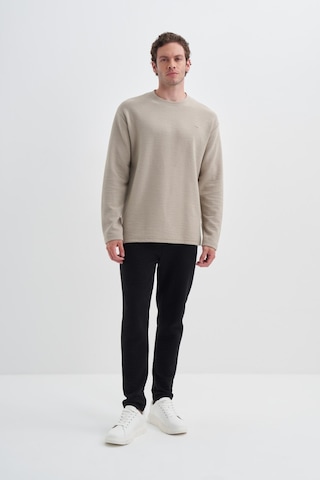 Cazador 50690 Erkek Bisiklet Yaka Sweatshirt Bej