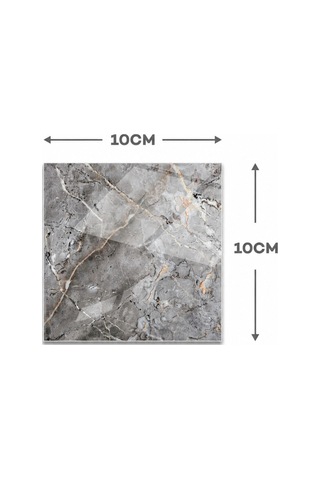 Gökçeoğlu Cam Bardak Altlığı Pasifik Mermer 4'lü Takım 10cm X 10cm Çok Renkli