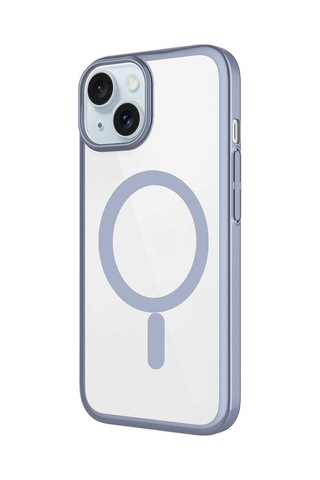 Zeyline Apple Uyumlu iPhone 15 Plus Wireless Şarj Özellikli Sert Pc Zore Mat Riksos Magsafe Kapak-siyah