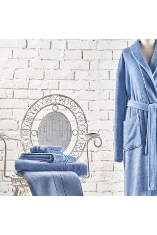 Linens Soft Pamuk Banyo Havlusu Koyu Mavi 85 x 150 CM