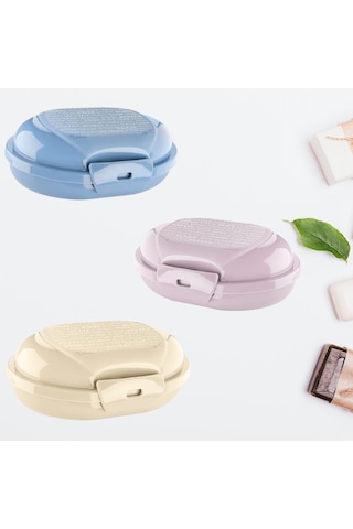 Seyahat Tipi Kapaklı Katı Sabunluk Pratik Sabunluk Katı Sabun Kutusu Diğer