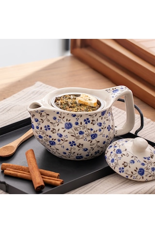 Kosova Dem-132-4 Isıya Dayanıklı Porselen Demlik 400 Ml Çok Renkli