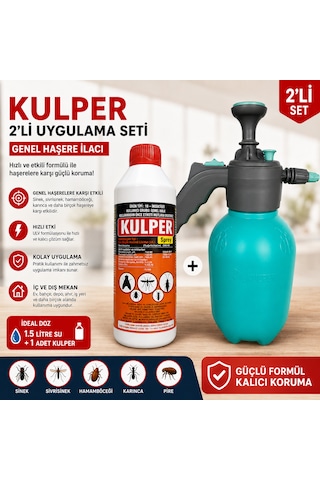 Kulsan Kulper 2 Li Uygulama Seti 2 Lt Basınçlı Pompa Sinek Sivrisinek Hamamböceği Karınca Pire Kene