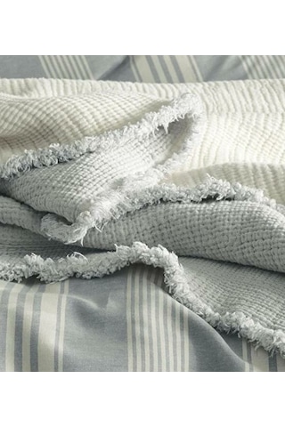 İyi Geceler İstanbul Wendy Müslin Çift Kişilik Mavi Yatak Örtüsü Ve Nevresim Takımı Mavi