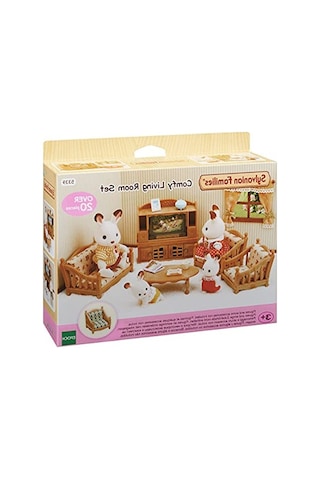 Oturma Oda Seti Sevimli Sylvanian Families Oyuncak Seti Abanoz - Beyaz