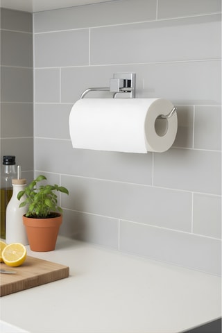 Tekno Tel Ef-240 Krom Kağıt Havluluk Yapışkanlı/vidalı Deliksiz Mutfak/banyo Rulo Askısı Krom