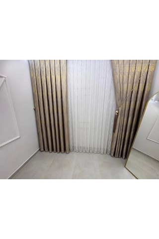 Nivemeshome Pera V-5206 1/3 Sık Pileli Fon Perde Apm Çok Renkli