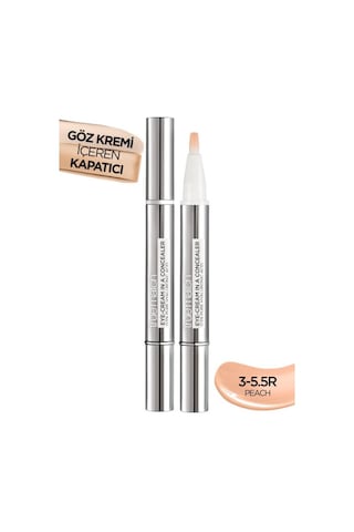 L'Oreal Paris True Match 2'si 1 Arada Göz Kremi Içeren Kapatıcı 3-5.5R Peach