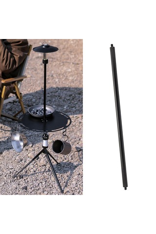 Dolıty Kamp Lambası Direği Işık Standı Plaj Masaları Siyah Çok Renkli
