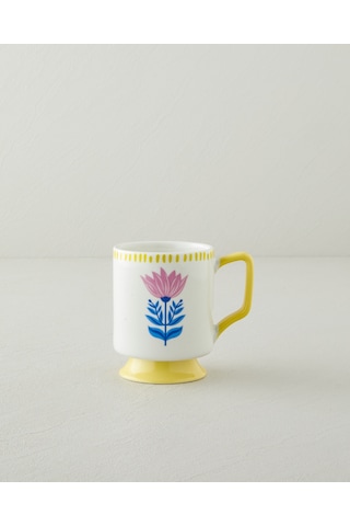English Home Gifty Flower New Bone China Kupa 310 Ml Pembe-sarı-mavi Pembe-sarı-mavi