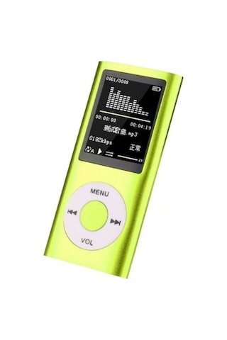 Metal Mp3 Çalar Dijital Ekranlı Mp4 Player Ses Kayıt Fm Radyo 32gb  Hafıza Kartı