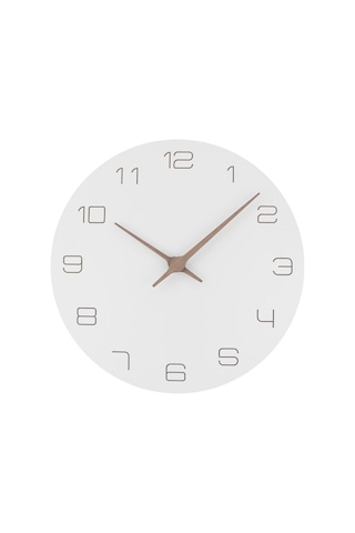 Qingmipy Modern Ahşap Duvara Asma Saati - Sessiz Çalışma, 29cm Beyaz, Şık Ve Dayanıklı Beyaz