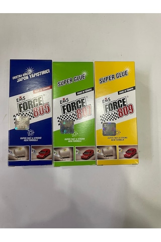 Ems Force Genel Amaçlı Hızlı Yapıştırıcılar / 805-807-809 Hızlı Yapıştırıcı 50GR 3 LÜ SET