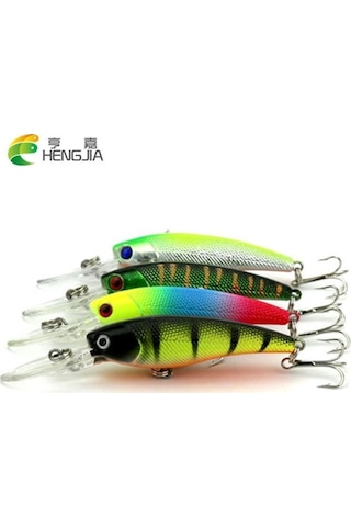 Hengjıa 0.29 Oz/8.4g Plastik Minnow Balık Yemi Teknesi Uzaktan Kumandalı Olta Atıcı Pike Seyahat Olta Takımı 4 Adet