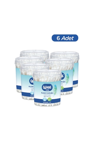Wee Baby 100'lü Bebek Kulak Çubuğu (100x6 600 Adet)
