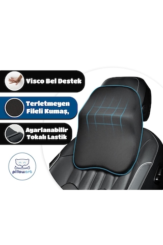 Pillowart Visco Araba Boyun Yastığı Ortopedik Oto Boyun Yastığı