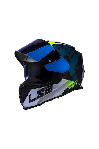 Ls2 Storm 2 Sprinter Siyah Gri Gökkuşağı Vizör Siyah - Gri - Cobalt