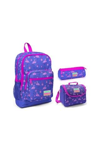Coral High Mor Flamingo Kız Çocuk 3'lü İlkokul Çanta Seti Coral High Mor Flamingo Kız Çocuk 3'lü İlkokul Çanta Seti