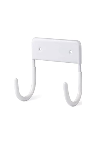 Hombey Metal Duşakabin Ütü Tahtası Askısı - Mat Beyaz 12x11 Cm, Vidalı İçerir Beyaz