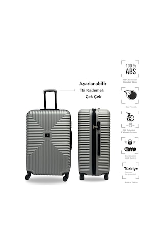 Anhelo Bowtie Abs Büyük Boy Valiz Bordo Bordo