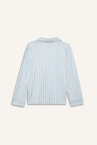 Defacto Regular Fit Pijama Yaka Uzun Kollu Üst G1980ax26spbe772 Mavi-be772