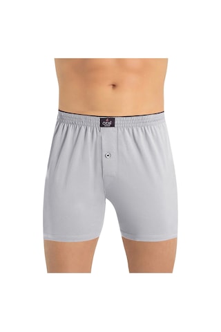 Öts Erkek %100 Pamuk Boxer Düğmeli Süprem Kumaş İç Giyim Konforu 2654 Gri