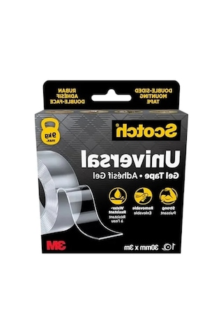 Çift Taraflı Nano Montaj Bandı, Şeffaf, Su Geçirmez, 30mm X 3m 0,13mm X 48mm X 25mt