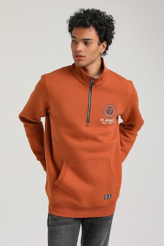 New World Polo Kiremit Slim Fit Half-zip Sweatshirt 23fwm64064-kıremıt Kiremit