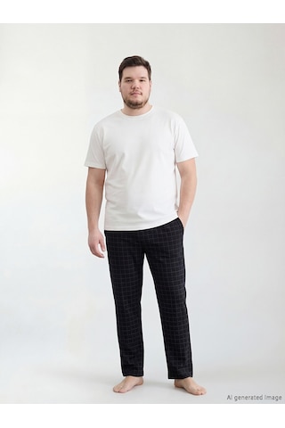 Lc Waikiki Lc Waıkıkı Siyah Standart Kalıp Ekose Erkek Pijama Alt
