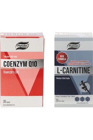 Phytodef Coenzym Q10 30 Kapsül + L-Carnitine 30 Tablet