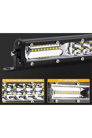 Off Road Led Bar Çift Sıra 95/80/65/50 Cm Seçenek Beyaz Sarı Mod