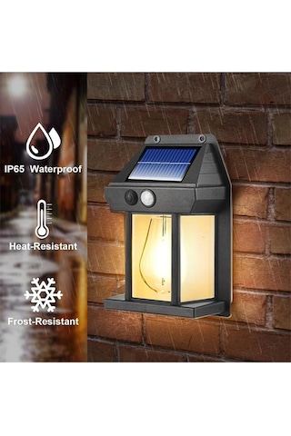 Hareket Sensörlü Güneş Enerjili Bahçe Led Ampul Su Geçirmez 3 Mod
