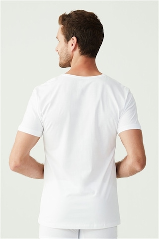U.S. Polo Assn. U.s Polo Assn. 80199 Erkek 2 Li Kısa Kol V Yaka Atlet -beyaz Beyaz