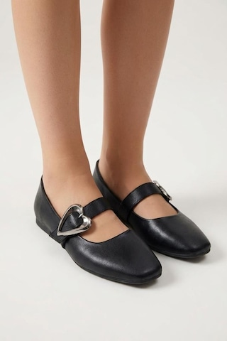 Papuçcity Fendi 03468 Kadın Günlük Babet Sıyah