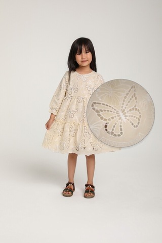 Xo Kids Kız Çocuk Elbise 1-5 Yaş 35945 Ekru
