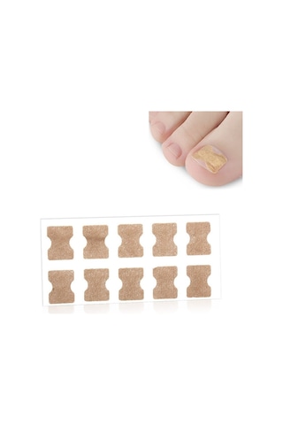 10 Adet Tutkalsız Ortopedik Tırnak Ayak Düzeltici Beyaz Alt Standart