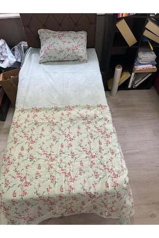 Tek Kişilik Nevresim Takımı Çiçek Dalları Desenli