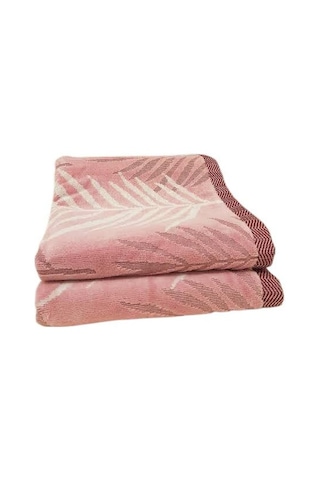 Özdilek 2 Adet Yaprak El Yüz Havlusu Kadife 50 x 90 Pembe