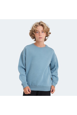 Slazenger LOGAN Çocuk Mavi Sweatshirt