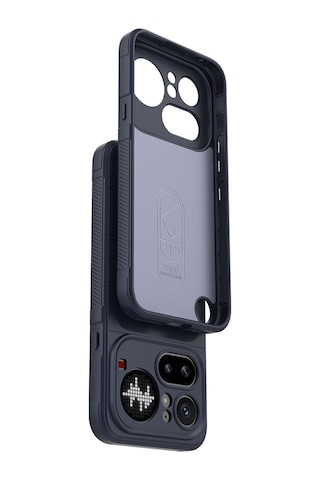 Maks Technology Nothing Phone 4a Pro Kılıf Esnek Tpu Oyuklu Arka Yüzey Tasarımlı Mkst Etnik Silikon Kapak - Lacivert