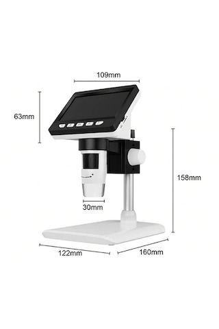 Ece Opto-edu Dijital Mikroskop Tamirci Mikroskobu Mini 4.3" Ips Lcd Ekran 1000x 1080p Büyütme
