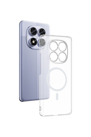 Redmi Note 14 Pro 4g Kılıf İnce Ve Sert Yapılı Şeffaf Magsafe Silikon Kapak Ryc/london Colorless