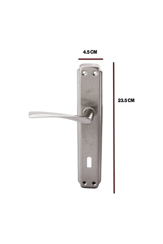 Oda Kapı Kolu Nikel İnox Aynalı Sağa Sola Uygun İç Dış Ahşap Pvc Metal Çelik Kapısı Tutamağı 1 Takım