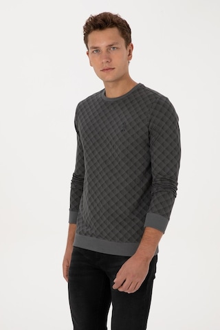 U.S. Polo Assn. Erkek Regular Fit Bisiklet Yaka Pamuk Antrasit Sweatshirt 2245989