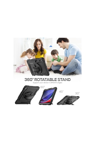 Samsung Galaxy Uyumlu S9 Fe 10.9'' Sm-x510 Kılıf Askılı Zırh Tank Stand