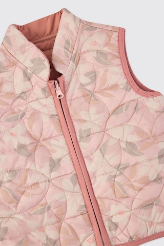 Panço Kız Bebek Desenli Pembe Yelek
